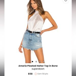 NWT superdown amerie pleated halter top